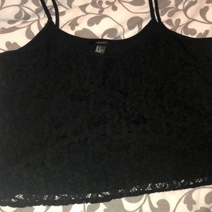 Bundle 3 for $20  Forever 21 black lace crop top